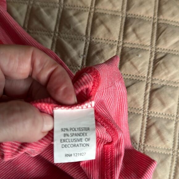 Johnnie-O Vaughn Striped 1/4 zip Performance Long Sleeve Mens Top. Size Large. - Picture 8 of 8